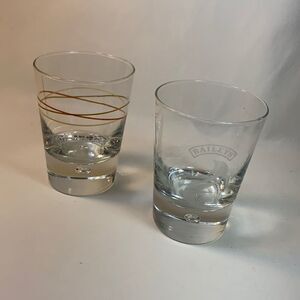 Baileys Irish Cream Liquor Rocks Glasses Drinking Dining Home Bar Cocktail Set 2
